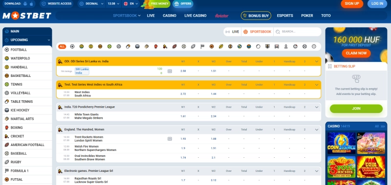 mostbet Sportsko klađenje